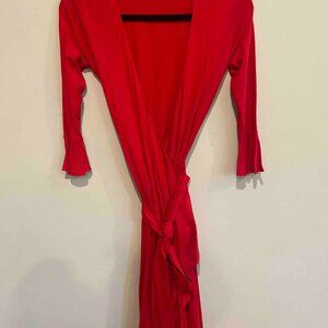 Isabella Oliver sexy wrap-around maternity dress in red! Size 2
